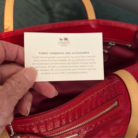 Coach ❤️ Soft Leather Red coach bag patient leather - Picture 9 of 12